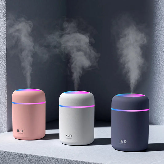 Mini Humidifier 300ml USB Electric Air Humidifier Auto Shut-Off, 2 Mist Modes Super Quiet with Colorful Night Light for Home Car