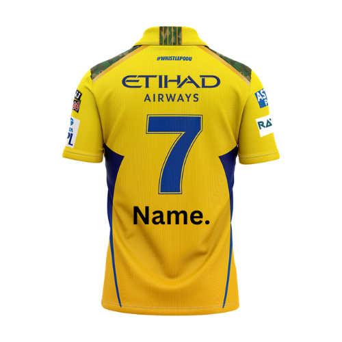 Chennai Super Kings (CSK IPL) Customizable Jersey!